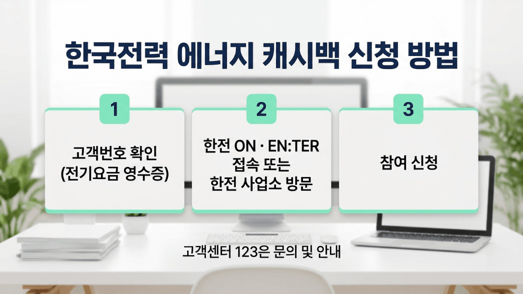 주택용 에너지캐시백 온라인 신청 방법 안내 이미지