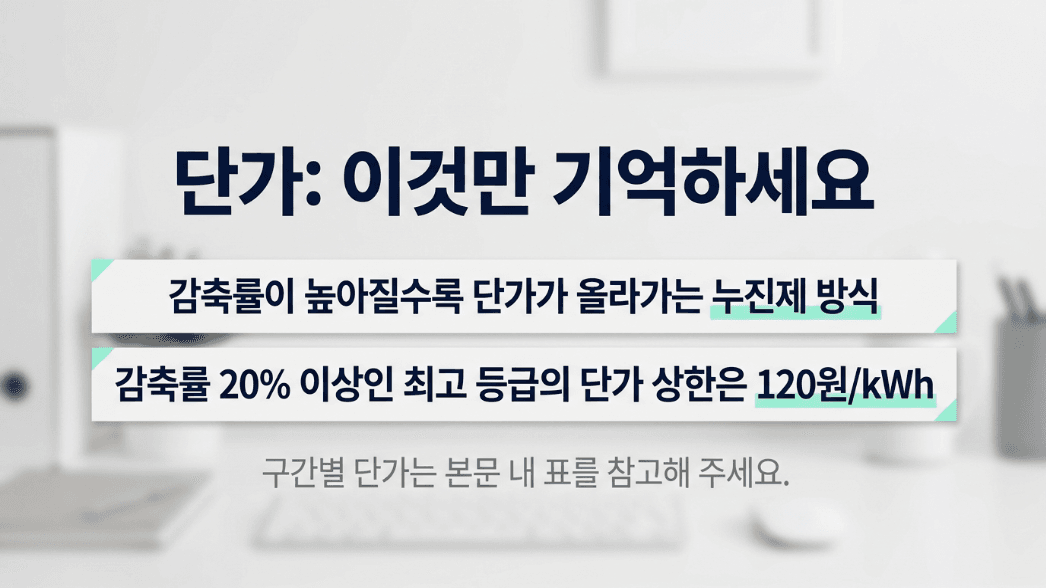 주택용 에너지캐시백 단가 구간제 주의사항 이미지