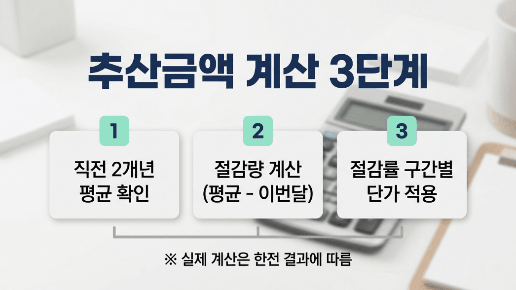 주택용 에너지캐시백 예상액 계산 예시 안내 이미지