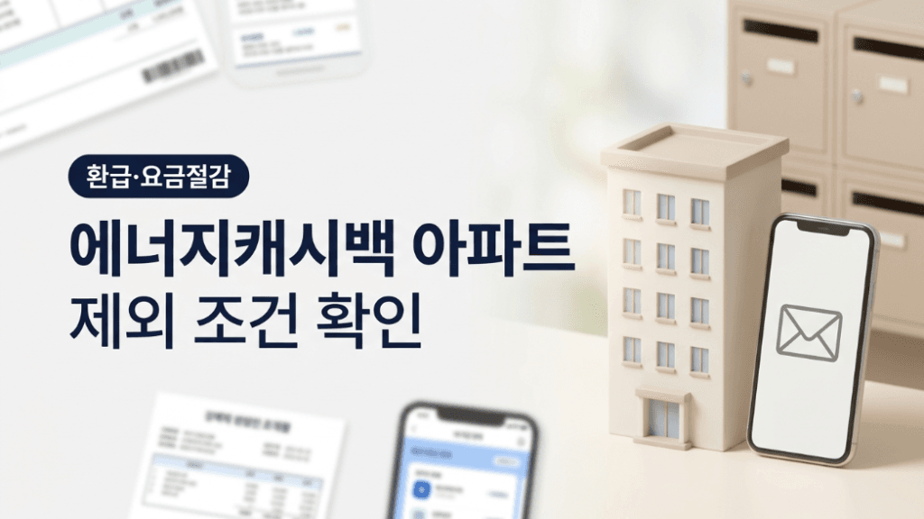 한전 에너지캐시백 아파트 신청 안 되는 경우 대표 이미지