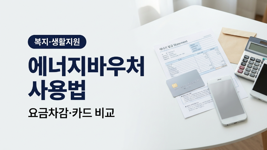 에너지바우처 요금차감 국민행복카드 사용법 요약 이미지