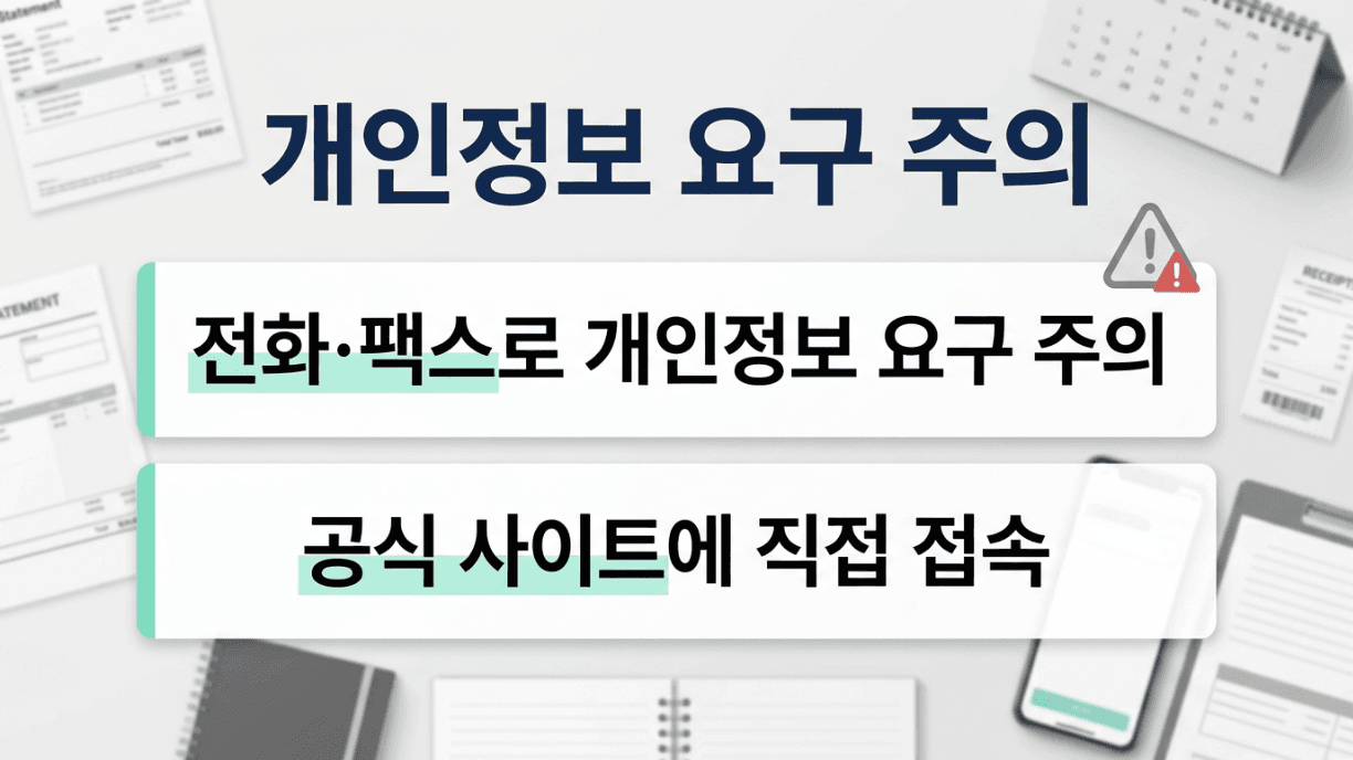 통신비 미환급금 조회 개인정보 요구 주의 이미지