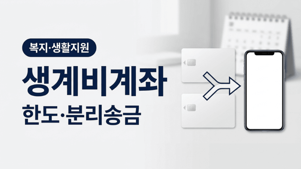생계비계좌 250만 원 한도와 분리송금 대표 이미지