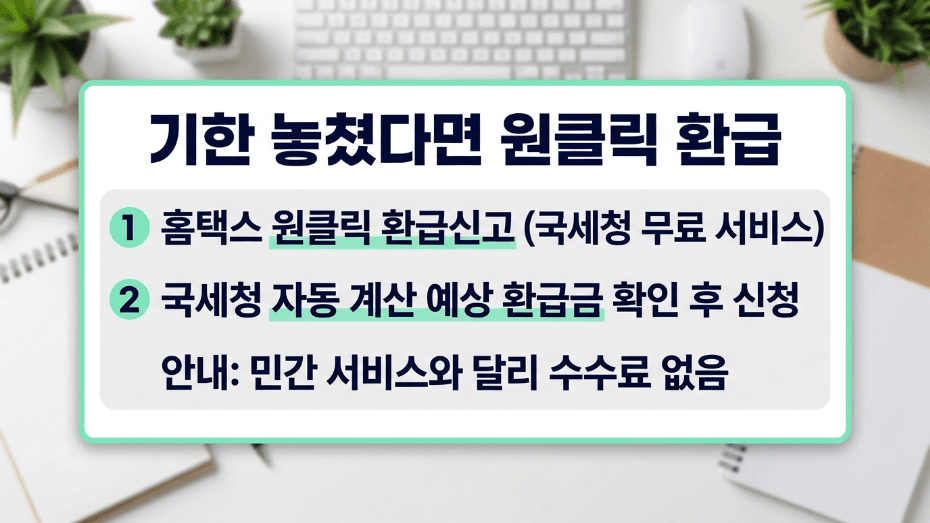 종합소득세 원클릭 환급 신고 무료 경로 안내 이미지