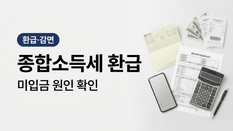 종합소득세 환급 미입금 원인 확인 대표 이미지