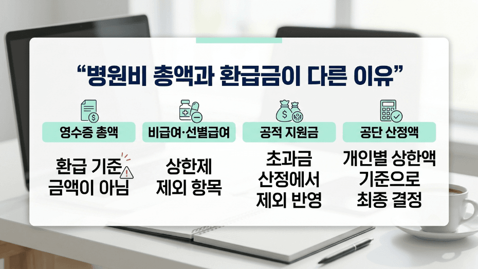 본인부담상한제 병원비 포함 제외 항목 주의사항 이미지